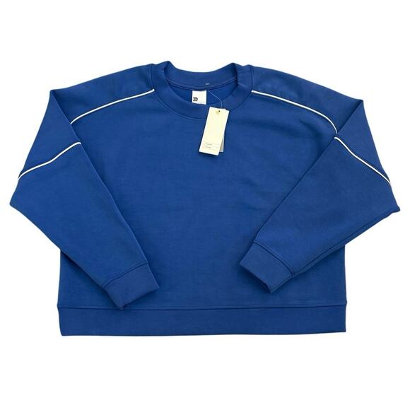 New All in Motion Blue White Active Sweatshirt Large - Picture 1 of 3